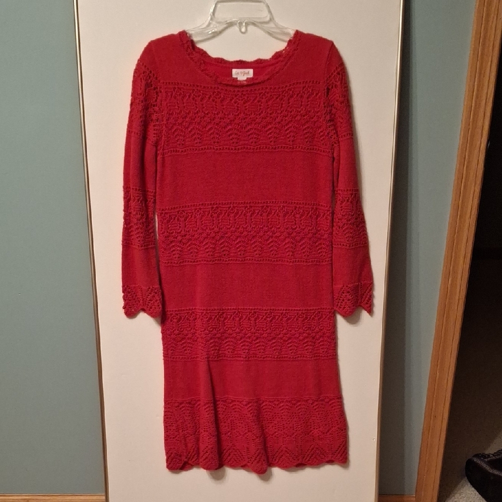 Cat & Jack Vibrant Red Knit Top